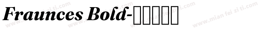Fraunces Bold字体转换